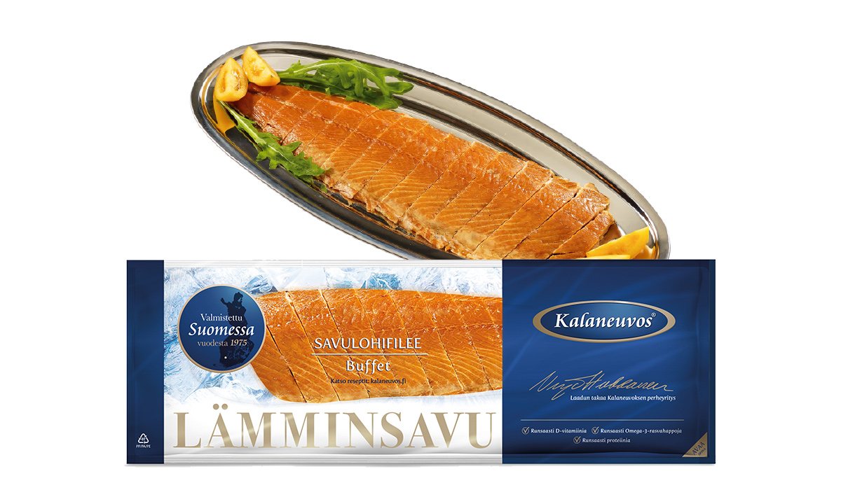 Hot-smoked salmon buffet fillet